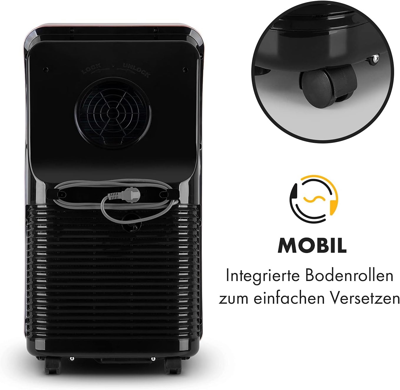 Pharmics Electro – Klarstein Portable 4-in-1 Air Conditioner, 9000 BTU, Cooling, Dehumidifier, Fan & Night Mode for Home & Office