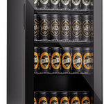 Pharmics Electro – Klarstein Mini Fridge with Glass Door, 80L Beverage Cooler, Adjustable Shelves, Quiet Compact Indoor/Outdoor Refrigerator