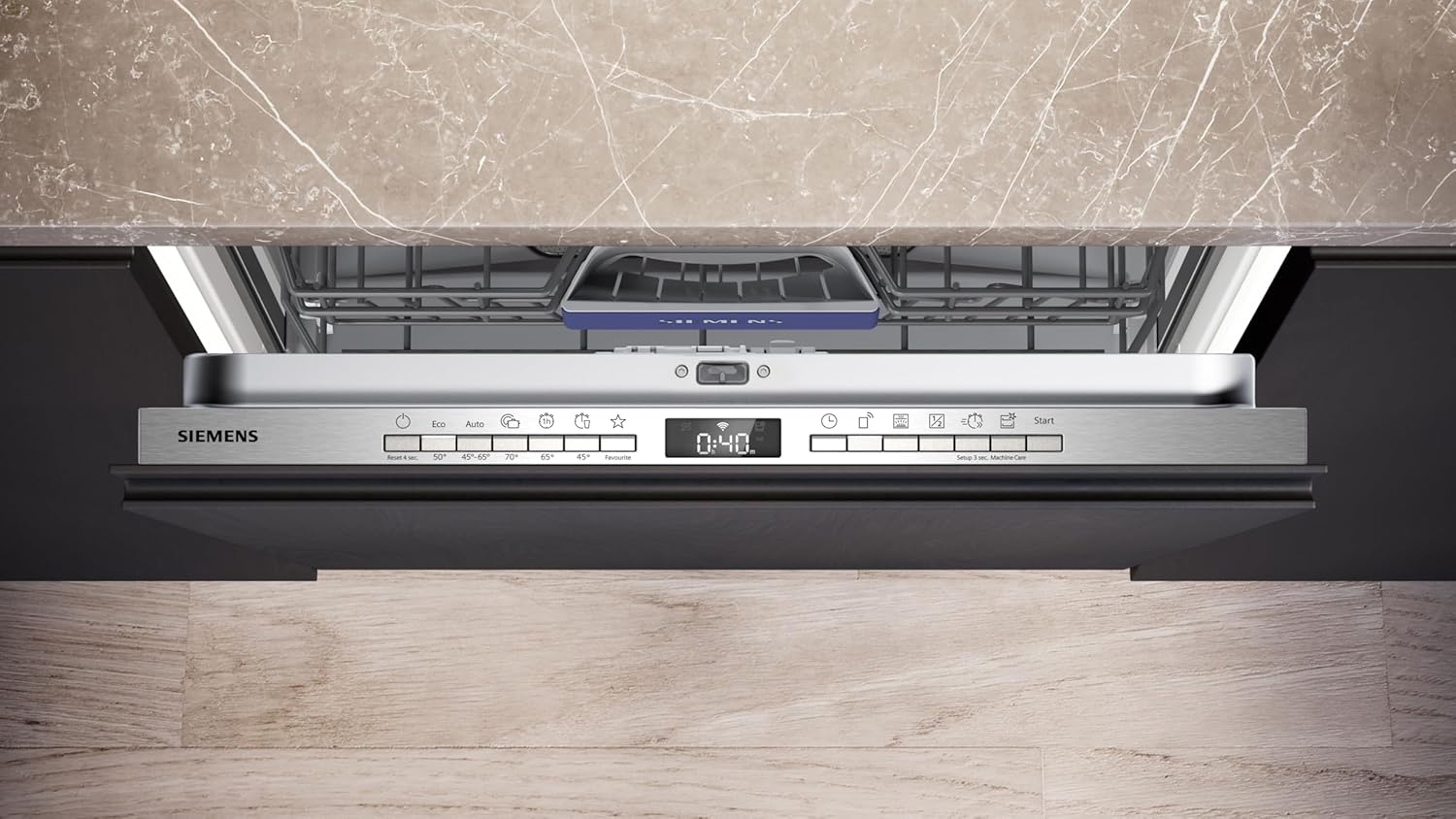 Pharmics Electro – Siemens SN63EX06VE iQ300 Smart Dishwasher, Fully Integrated, 60 cm, Cutlery Drawer, Extra Quiet, varioSpeed, autoDoor, RackMatic, infoLight, intensiveZone