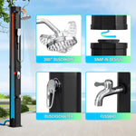 Pharmics Electro – Sonnewelt 60L Solar Shower, Outdoor Garden Shower with Handheld Shower & Protective Cover