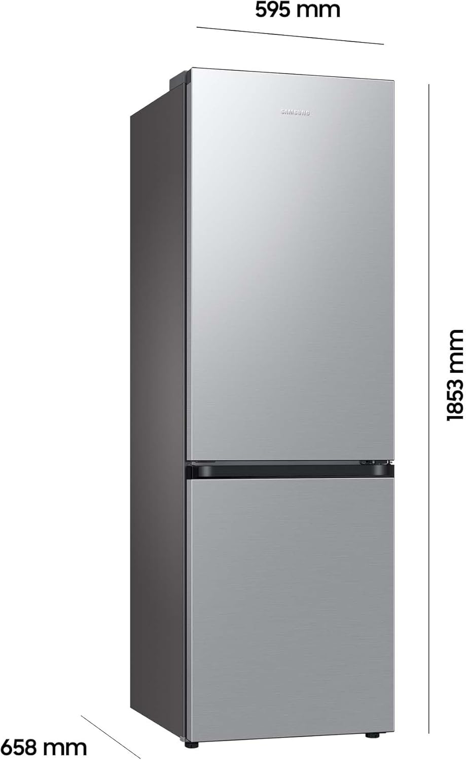 Pharmics Electro – Samsung Fridge-Freezer Combo RL38C600CSA/EG, 390L Total, 114L Freezer, 203 cm, AI Energy Mode, Stainless Steel Finish