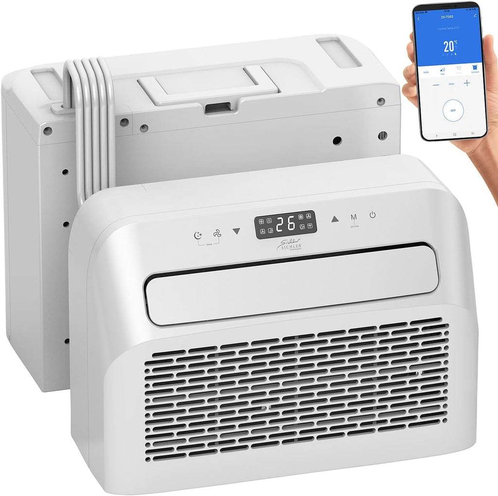 Pharmics Electro – Sichler Mobile Split Air Conditioner 5,000 BTU, Dehumidifier, Wi-Fi & App Control, Mini AC for Rooms up to 215 sq ft