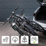 harmics Electro Fischer ProlineEvo 2 Hitch Bike Carrier for 2 Bikes, 60kg Capacity, E-Bike Compatible, Pre-Assembled, Lockable, Foldable