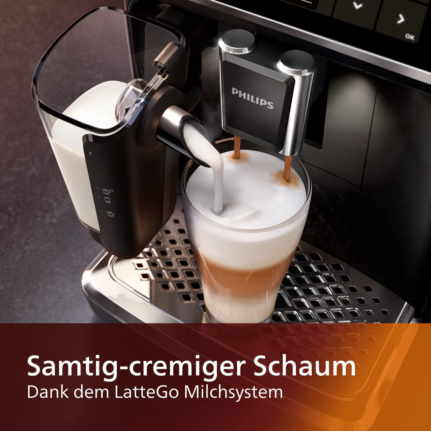 Pharmics Electro – Philips Series 5400 Fully Automatic Coffee Machine with LatteGo, 12 Coffee Specialties, Intuitive Display, 4 User Profiles, Chrome (EP5447/90)
