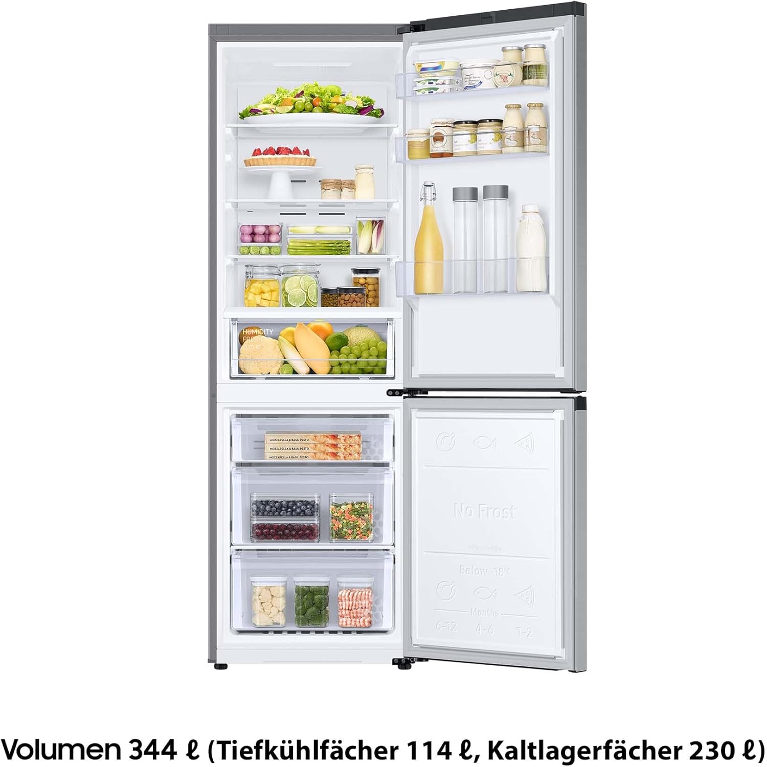 Pharmics Electro – Samsung Refrigerator Freezer RL38C600CSA/EG, 390L Total, 114L Freezer, AI Energy Mode, Stainless Steel, 203 cm