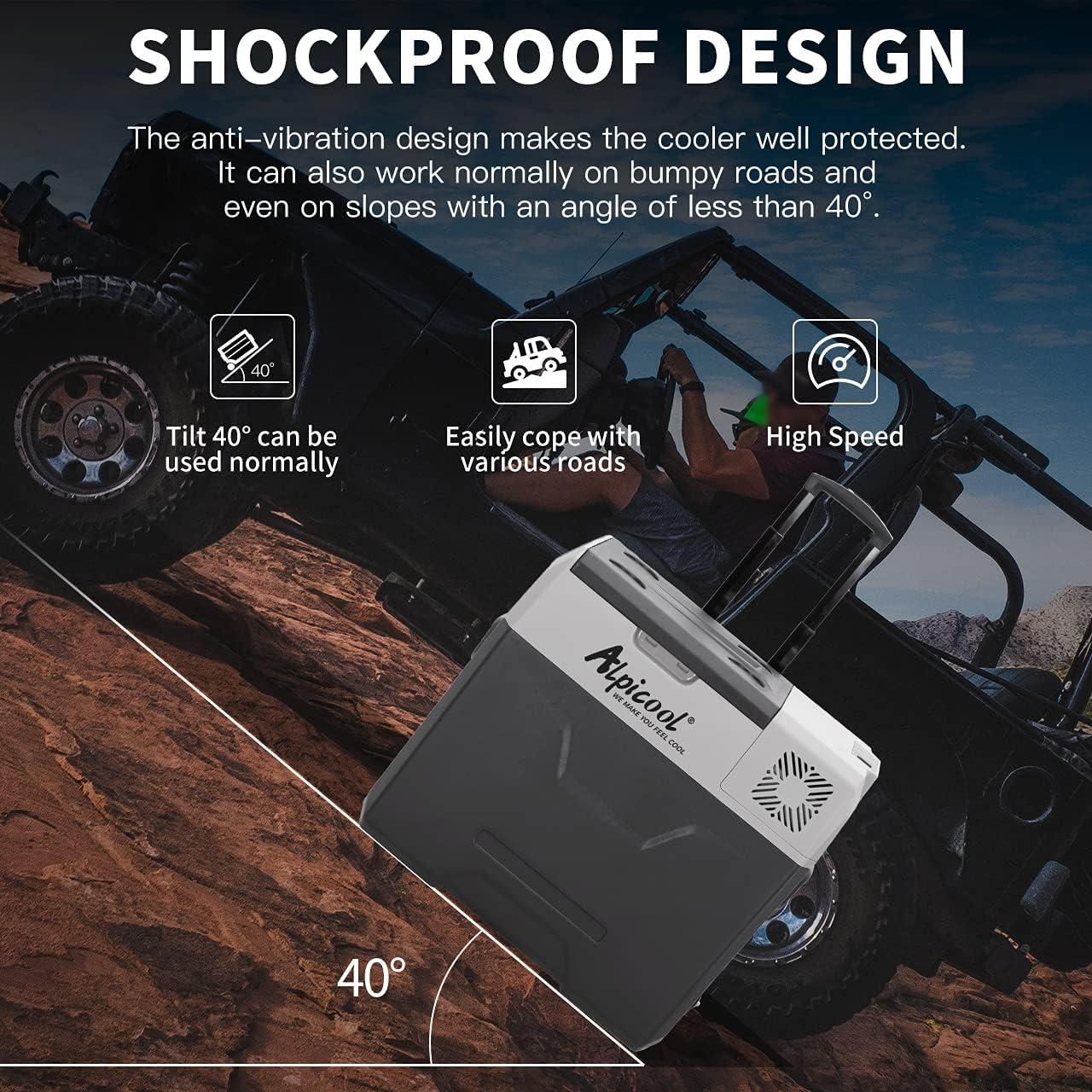 Pharmics Electro Alpicool CF55 55L Portable 12V Mini Fridge Freezer, -20°C to 20°C, for Car, Camping, Truck, Boat, AC/DC, with USB Port