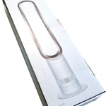 Pharmics Electro – Dyson Cool AM07 Tower Fan with Remote, 100cm, 9-Hour Timer, Quiet Oscillating Stand Fan, Energy Efficient, White/Silver, 10 Speeds, 48 dB