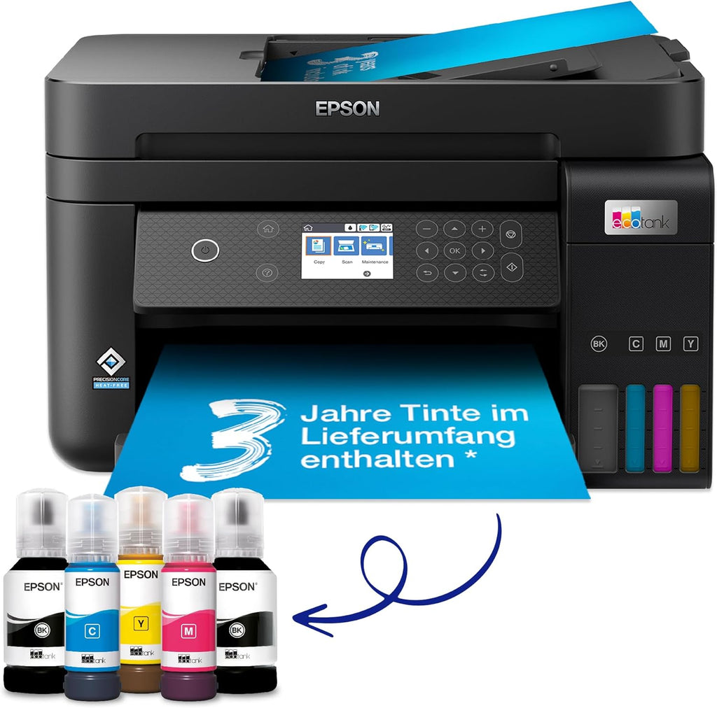 Pharmics Electro – Epson EcoTank ET-4800 A4 Multifunction Wi-Fi Ink Tank Printer, Includes Up to 3 Years of Ink