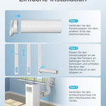 Pharmics Electro – 9000 BTU Portable Air Conditioner with Exhaust Hose | 4-in-1 Mobile AC | Quiet Operation <48 dB | Digital Display & Remote | Window Installation Kit | 24h Timer | For Rooms up to 25 m²