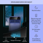 Pharmics Electro – Klarstein Portable 4-in-1 Air Conditioner, 9000 BTU, Cooling, Dehumidifier, Fan & Night Mode for Home & Office