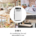 Pharmics Electro – Klarstein Portable 4-in-1 Air Conditioner, 9000 BTU, Cooling, Dehumidifier, Fan & Night Mode for Home & Office