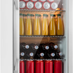 Pharmics Electro – Klarstein Mini Fridge with Glass Door, 80L Beverage Cooler, Adjustable Shelves, Quiet Compact Indoor/Outdoor Refrigerator