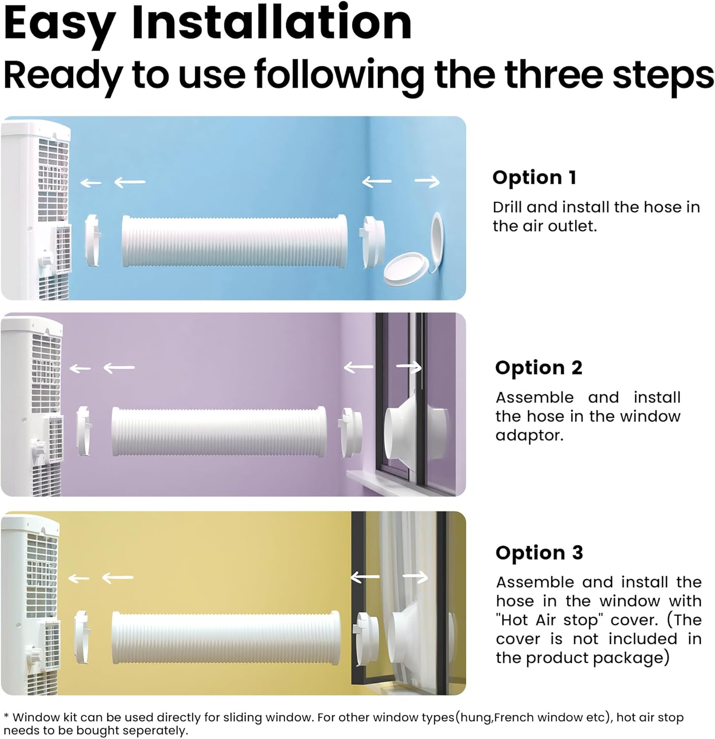 Pharmics Electro – Comfee Portable Air Conditioner MPPH-09CRN7, 9000 BTU / 2.6 kW, 3-in-1 Cooling, Dehumidifier & Fan, Up to 950 sq ft, with Exhaust Hose