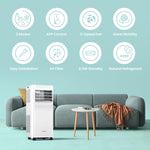 Pharmics Electro – Comfee Portable Air Conditioner MPPH-09CRN7, 9000 BTU / 2.6 kW, 3-in-1 Cooling, Dehumidifier & Fan, Up to 950 sq ft, with Exhaust Hose