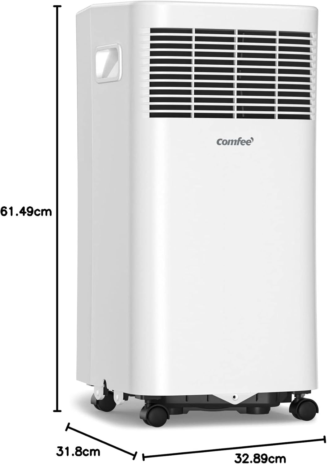 Pharmics Electro – Comfee Portable Air Conditioner MPPH-09CRN7, 9000 BTU / 2.6 kW, 3-in-1 Cooling, Dehumidifier & Fan, Up to 950 sq ft, with Exhaust Hose