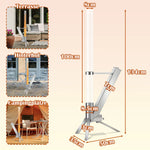 Pharmics Electro – Sonnewelt Pelletfackel aus Edelstahl mit Glasrohr, Feuerrohr für Outdoor-Heizung & Ambiente