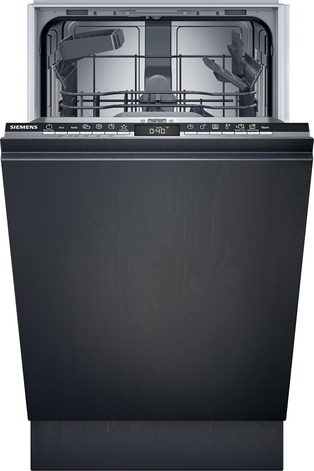 Pharmics Electro – Siemens SR65YX08ME iQ500 Fully Integrated Dishwasher, 45 cm, Cutlery Drawer, Zeolith Drying, Ultra-Quiet, AquaStop, Auto Door Open, varioSpeed, Interior Lighting