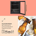 Pharmics Electro – Klarstein Mini Fridge with Glass Door, 80L Beverage Cooler, Adjustable Shelves, Quiet Compact Indoor/Outdoor Refrigerator