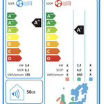Pharmics Electro – Kältebringer Split Air Conditioner Quick Connect, 12,000 BTU (3.4 kW), Cooling & Heating, WiFi & App Control, Up to 91 m², Ultra-Quiet, 5m Copper Line, R32 Refrigerant, Wall Mount Included