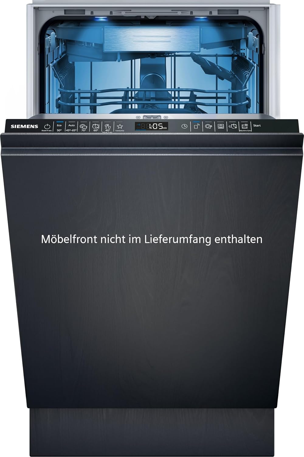 Pharmics Electro – Siemens SR65YX08ME iQ500 Fully Integrated Dishwasher, 45 cm, Cutlery Drawer, Zeolith Drying, Ultra-Quiet, AquaStop, Auto Door Open, varioSpeed, Interior Lighting