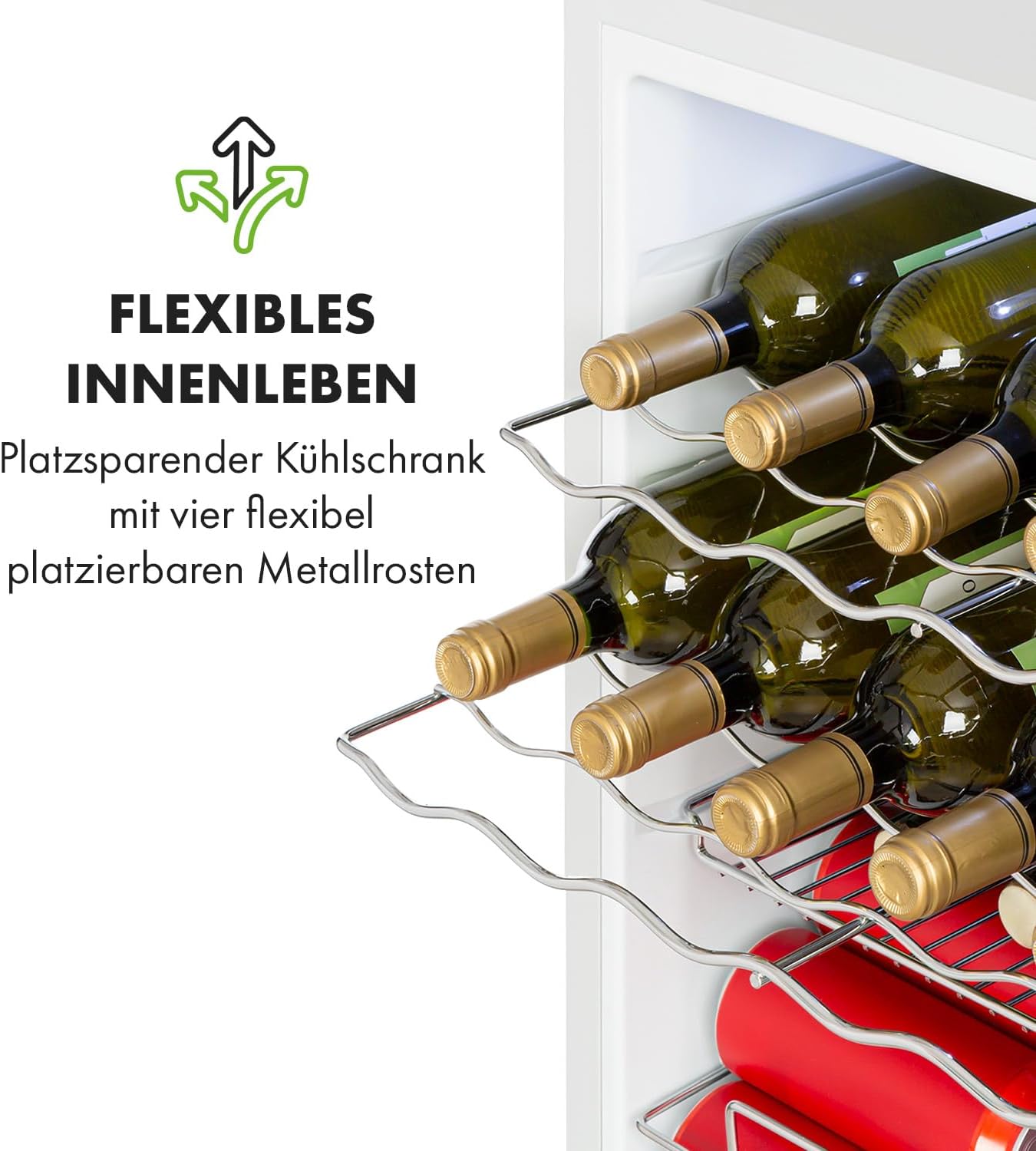 Pharmics Electro – Klarstein Mini Fridge with Glass Door, 80L Beverage Cooler, Adjustable Shelves, Quiet Compact Indoor/Outdoor Refrigerator