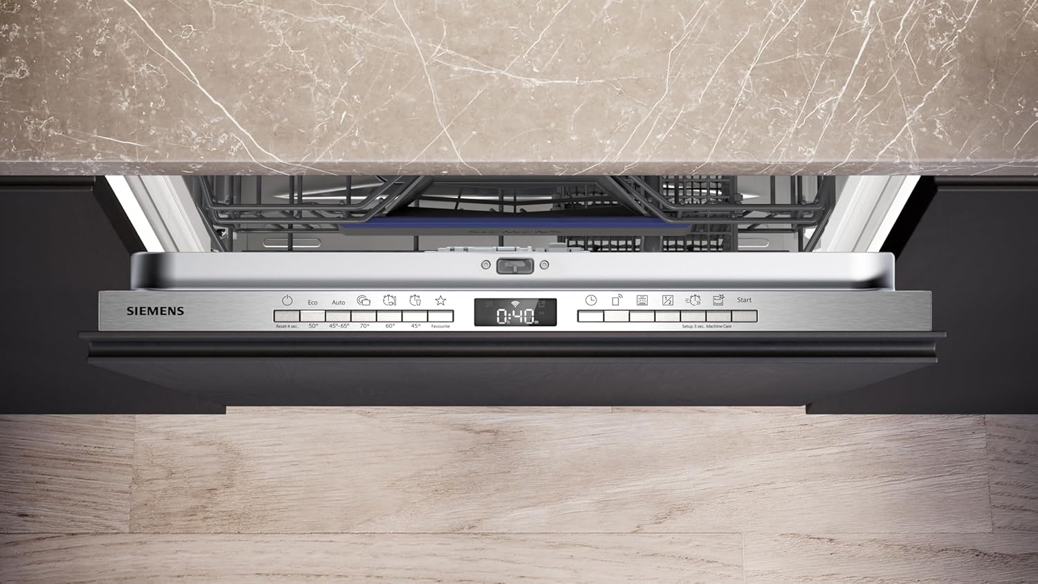 Pharmics Electro – Siemens SN63EX06VE iQ300 Smart Dishwasher, Fully Integrated, 60 cm, Cutlery Drawer, Extra Quiet, varioSpeed, autoDoor, RackMatic, infoLight, intensiveZone