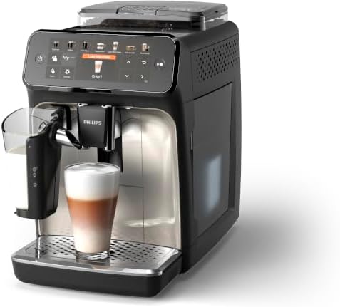 Pharmics Electro – Philips Series 5400 Fully Automatic Coffee Machine with LatteGo, 12 Coffee Specialties, Intuitive Display, 4 User Profiles, Chrome (EP5447/90)