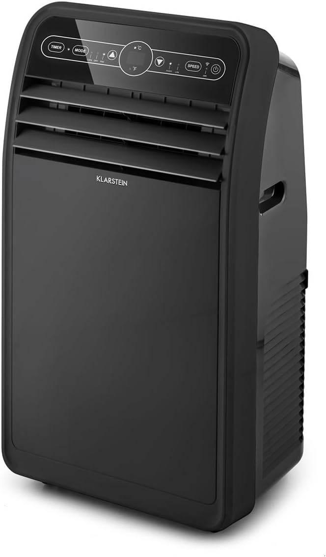 Pharmics Electro – Klarstein Portable 4-in-1 Air Conditioner, 9000 BTU, Cooling, Dehumidifier, Fan & Night Mode for Home & Office