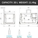 Pharmics Electro Alpicool CF55 55L Portable 12V Mini Fridge Freezer, -20°C to 20°C, for Car, Camping, Truck, Boat, AC/DC, with USB Port