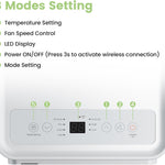 Pharmics Electro – Comfee Portable Air Conditioner MPPH-09CRN7, 9000 BTU / 2.6 kW, 3-in-1 Cooling, Dehumidifier & Fan, Up to 950 sq ft, with Exhaust Hose