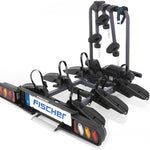 harmics Electro Fischer ProlineEvo 2 Hitch Bike Carrier for 2 Bikes, 60kg Capacity, E-Bike Compatible, Pre-Assembled, Lockable, Foldable