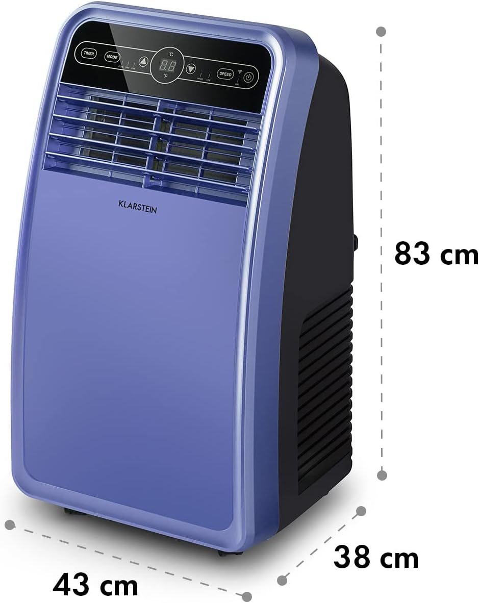 Pharmics Electro – Klarstein Portable 4-in-1 Air Conditioner, 9000 BTU, Cooling, Dehumidifier, Fan & Night Mode for Home & Office