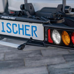 harmics Electro Fischer ProlineEvo 2 Hitch Bike Carrier for 2 Bikes, 60kg Capacity, E-Bike Compatible, Pre-Assembled, Lockable, Foldable