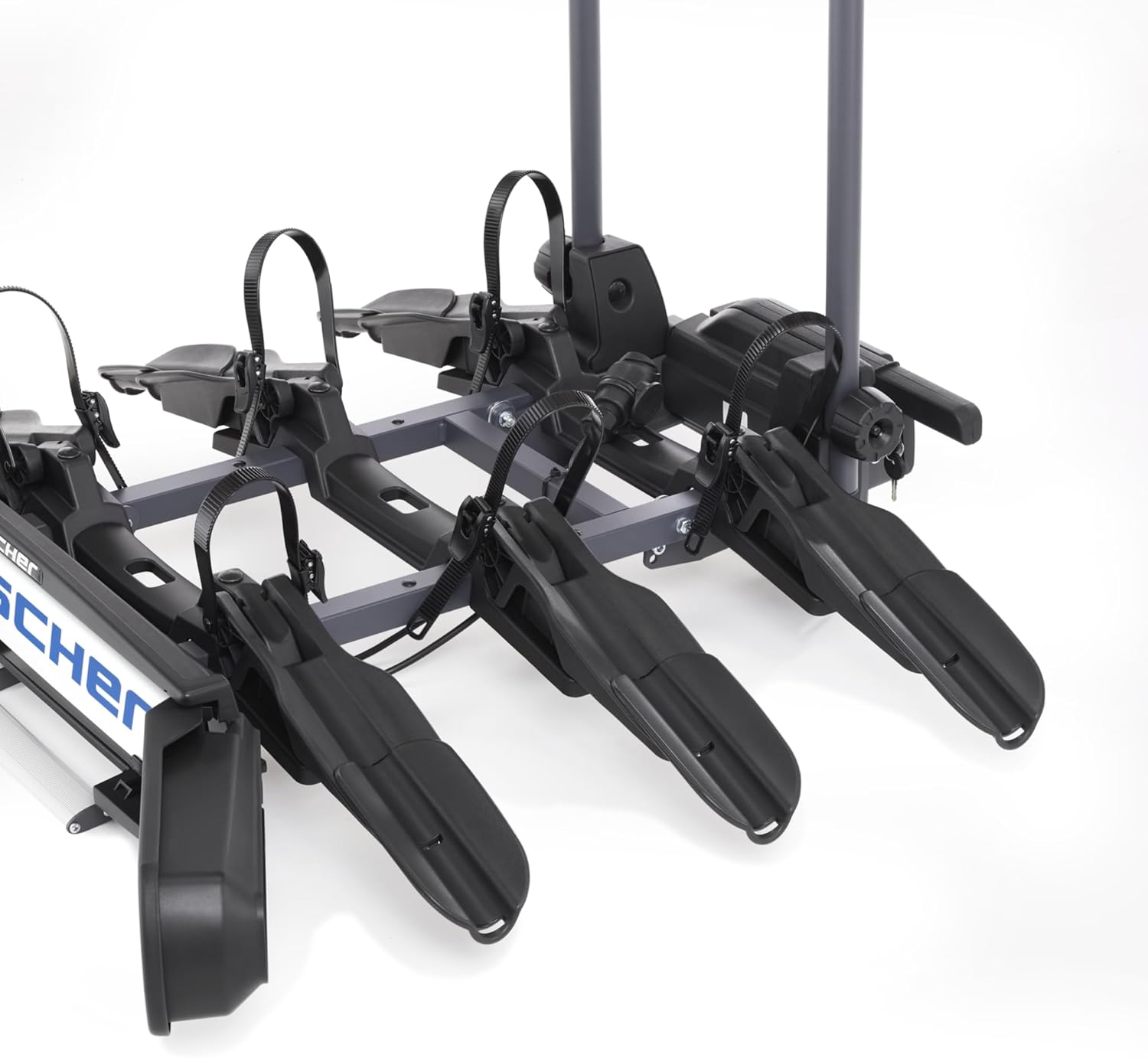 harmics Electro Fischer ProlineEvo 2 Hitch Bike Carrier for 2 Bikes, 60kg Capacity, E-Bike Compatible, Pre-Assembled, Lockable, Foldable