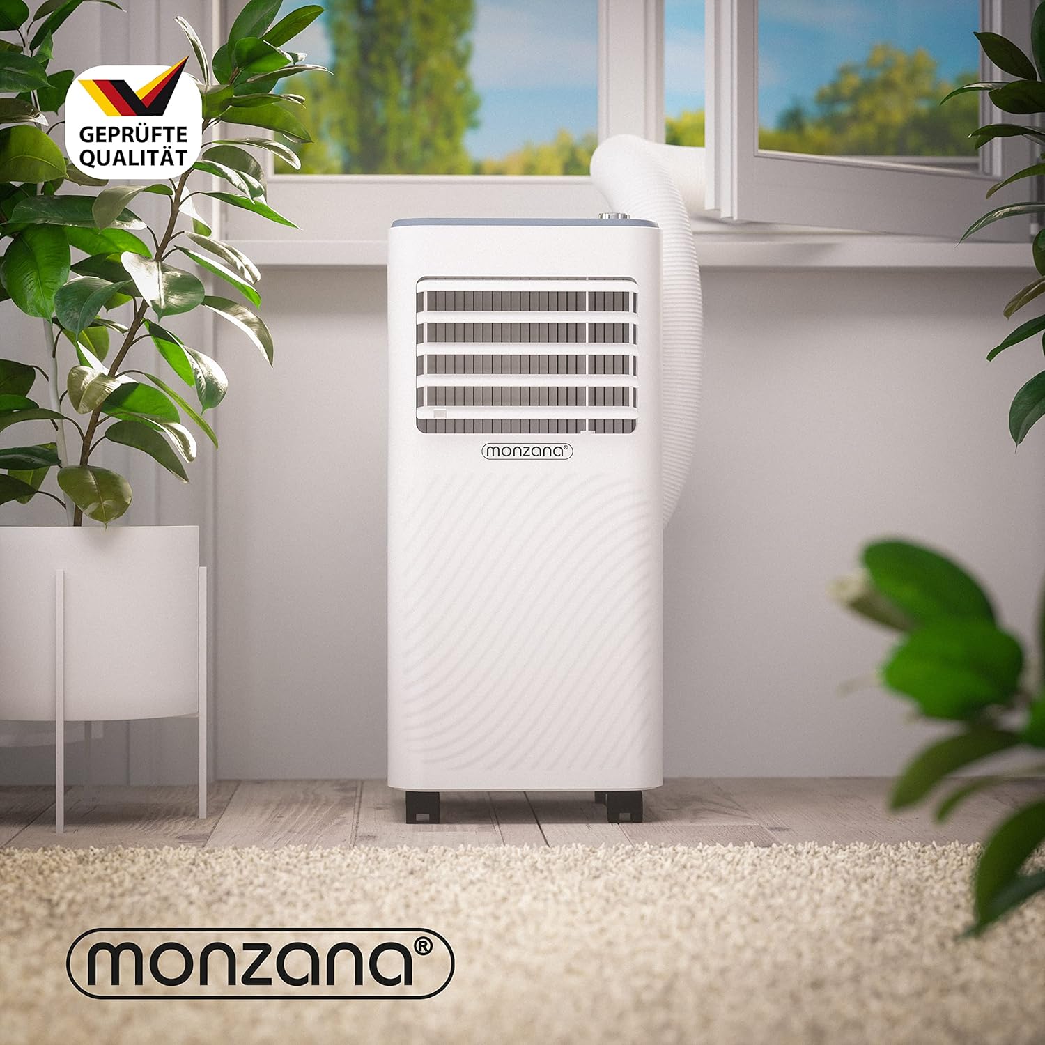 Pharmics Electro – Monzana MZKA2000 Mobile Klimaanlage 3-in-1 mit Abluftschlauch, 7000 BTU, 24h Timer & Fernbedienung