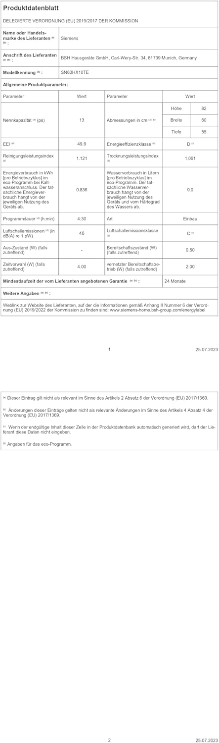 Pharmics Electro – Siemens SN63EX06VE iQ300 Smart Dishwasher, Fully Integrated, 60 cm, Cutlery Drawer, Extra Quiet, varioSpeed, autoDoor, RackMatic, infoLight, intensiveZone