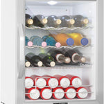 Pharmics Electro – Klarstein Mini Fridge with Glass Door, 80L Beverage Cooler, Adjustable Shelves, Quiet Compact Indoor/Outdoor Refrigerator