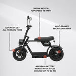 Pharmics Electro – Swoop Electric Moped Turbo 2000W, Black, 48V Lithium Battery, 45 km/h, Off-Road Ready