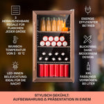 Pharmics Electro – Klarstein Mini Fridge with Glass Door, 80L Beverage Cooler, Adjustable Shelves, Quiet Compact Indoor/Outdoor Refrigerator