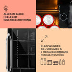 Pharmics Electro – Klarstein Mini Fridge with Glass Door, 80L Beverage Cooler, Adjustable Shelves, Quiet Compact Indoor/Outdoor Refrigerator