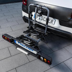 harmics Electro Fischer ProlineEvo 2 Hitch Bike Carrier for 2 Bikes, 60kg Capacity, E-Bike Compatible, Pre-Assembled, Lockable, Foldable