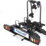 harmics Electro Fischer ProlineEvo 2 Hitch Bike Carrier for 2 Bikes, 60kg Capacity, E-Bike Compatible, Pre-Assembled, Lockable, Foldable