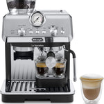 Pharmics Electro – De'Longhi La Specialista Arte EC9155.MB Espresso Machine, Integrated Grinder, 8 Grind Settings, 15 Bar, 3 Temperatures, Milk Frother, 1300W, 1.5L Tank, Stainless Steel/Black, Barista Kit Included