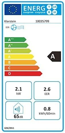 Pharmics Electro – Klarstein Portable 4-in-1 Air Conditioner, 9000 BTU, Cooling, Dehumidifier, Fan & Night Mode for Home & Office