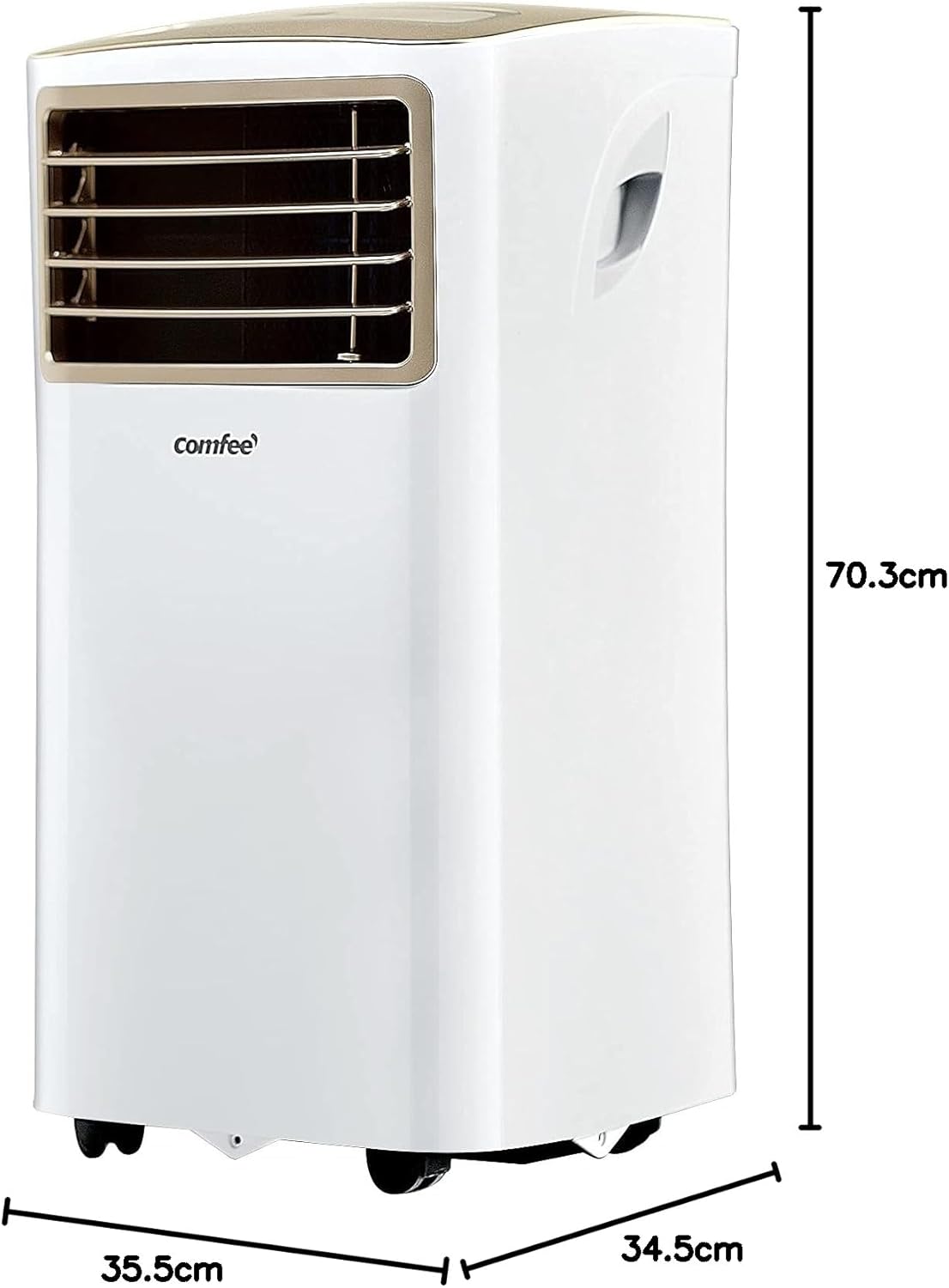 Pharmics Electro – Comfee Portable Air Conditioner MPPH-09CRN7, 9000 BTU / 2.6 kW, 3-in-1 Cooling, Dehumidifier & Fan, Up to 950 sq ft, with Exhaust Hose