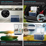 Pharmics Electro – KESSER Compressor Cooler Box 2-in-1 with Dual Zone Cooling and Freezing, LED Touch Display, 12/24V & 230V, Down to -20°C