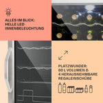 Pharmics Electro – Klarstein Mini Fridge with Glass Door, 80L Beverage Cooler, Adjustable Shelves, Quiet Compact Indoor/Outdoor Refrigerator