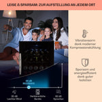 Pharmics Electro – Klarstein Mini Fridge with Glass Door, 80L Beverage Cooler, Adjustable Shelves, Quiet Compact Indoor/Outdoor Refrigerator