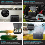 Pharmics Electro – KESSER Compressor Cooler Box 2-in-1 with Dual Zone Cooling and Freezing, LED Touch Display, 12/24V & 230V, Down to -20°C