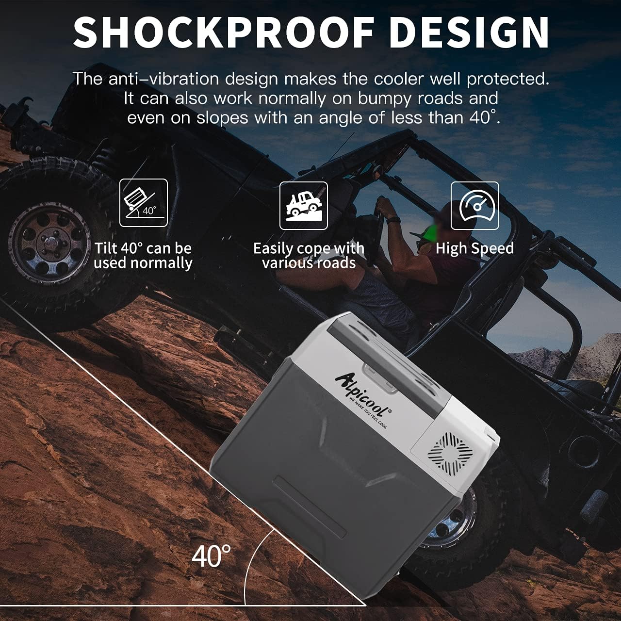 Pharmics Electro Alpicool CF55 55L Portable 12V Mini Fridge Freezer, -20°C to 20°C, for Car, Camping, Truck, Boat, AC/DC, with USB Port